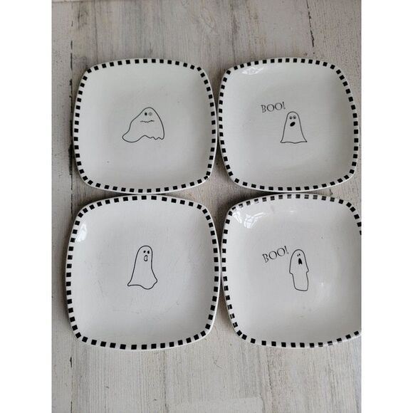 Tag Halloween small plate Boo‎ Ghost set home decor - Picture 2 of 15